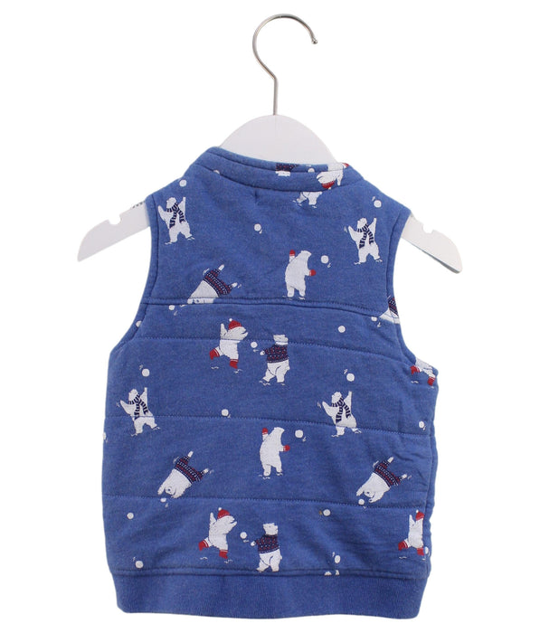 A Blue Outerwear Vests from Purebaby in size 18-24M for boy. (Back View)