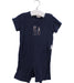 A Navy Short Sleeve Rompers from Purebaby in size 6-12M for boy. (Front View)