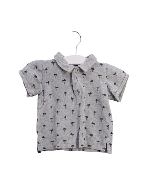 A Grey Short Sleeve Polos from Seed in size 6-12M for boy. (Front View)