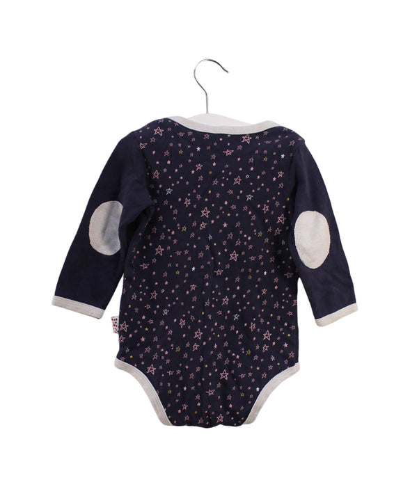 A Navy Long Sleeve Bodysuits from TinyBitz in size 12-18M for girl. (Back View)