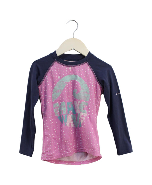 A Pink Long Sleeve Tops from Columbia in size 3T for girl. (Front View)