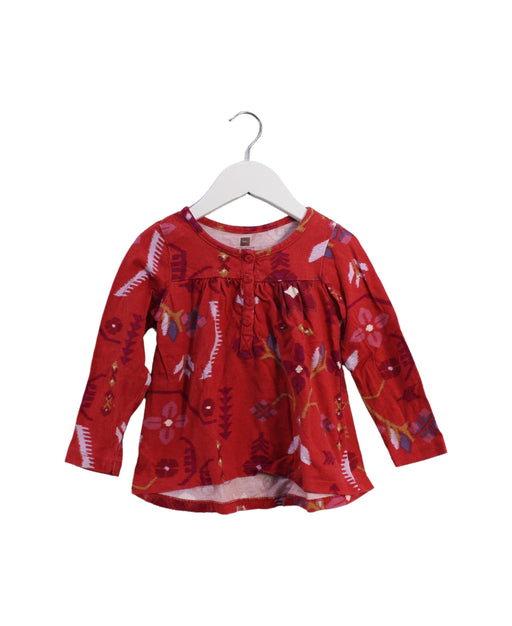A Red Long Sleeve Tops from Tea in size 2T for girl. (Front View)