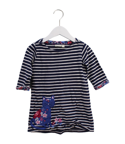 A Navy Long Sleeve Dresses from Jojo Maman Bébé in size 3T for girl. (Front View)