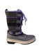 A Purple Winter Boots from Skechers in size 5T for girl. (Back View)