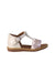 A White Sandals from Pom d’Api in size 12-18M for girl. (Back View)