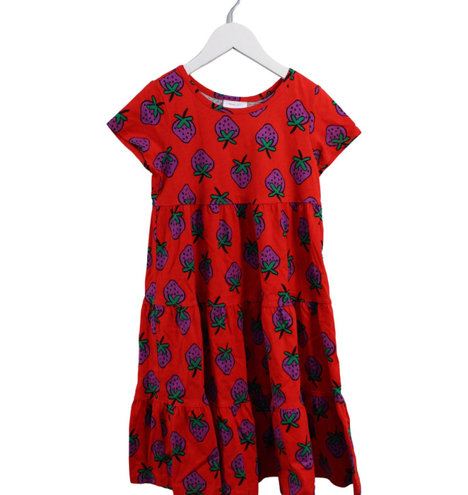 A Red Short Sleeve Dresses from Hanna Andersson in size 6T for girl. (Front View)