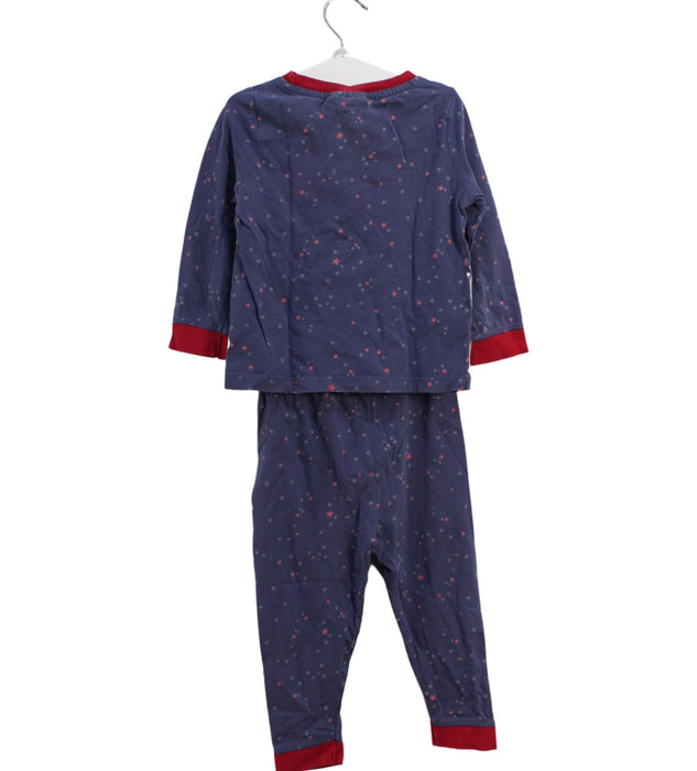 A Navy Pyjama Sets from The Little White Company in size 12-18M for boy. (Back View)