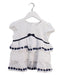 A White Short Sleeve Tops from Kingkow in size 6T for girl. (Front View)