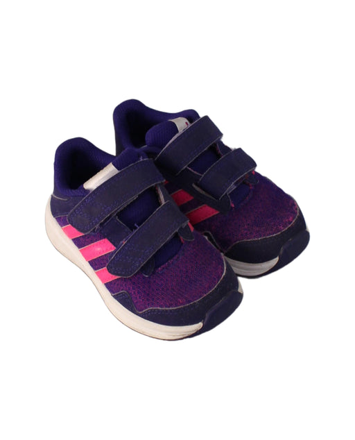 A Purple Sneakers from Adidas in size 18-24M for girl. (Front View)