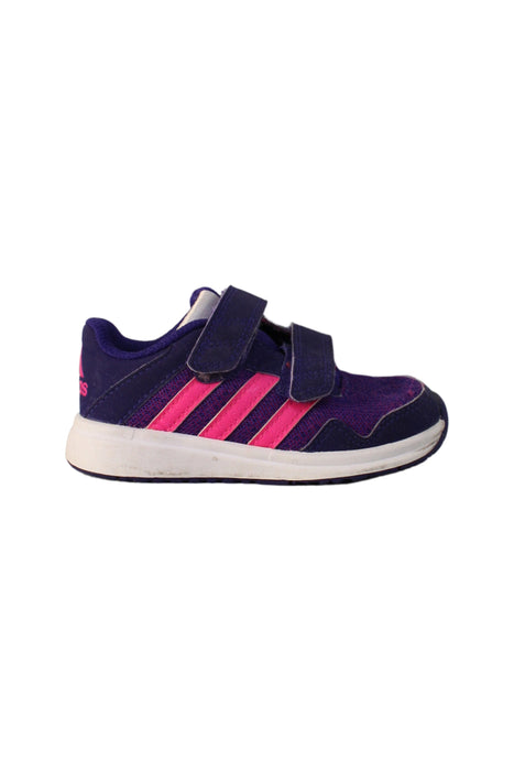 A Purple Sneakers from Adidas in size 18-24M for girl. (Back View)