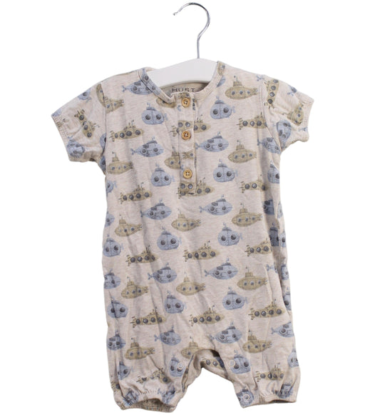 A Beige Short Sleeve Rompers from Hust & Claire in size 6-12M for boy. (Front View)