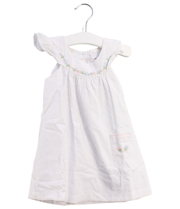 A White Sleeveless Dresses from The Little White Company in size 12-18M for girl. (Front View)