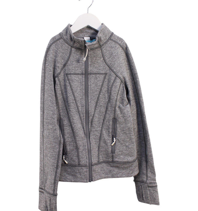 A Grey Lightweight Jackets from Ivivva in size 8Y for girl. (Front View)