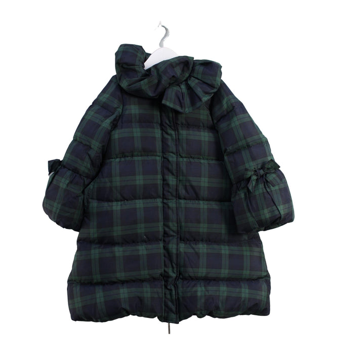 A Green Puffer/Quilted Coats & Outerwear from Nicholas & Bears in size 6T for girl. (Front View)