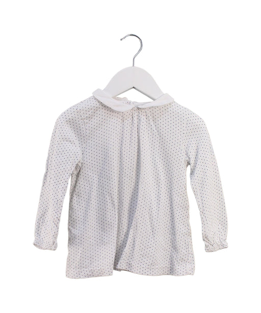 A White Long Sleeve Tops from Bout'Chou in size 3T for girl. (Front View)