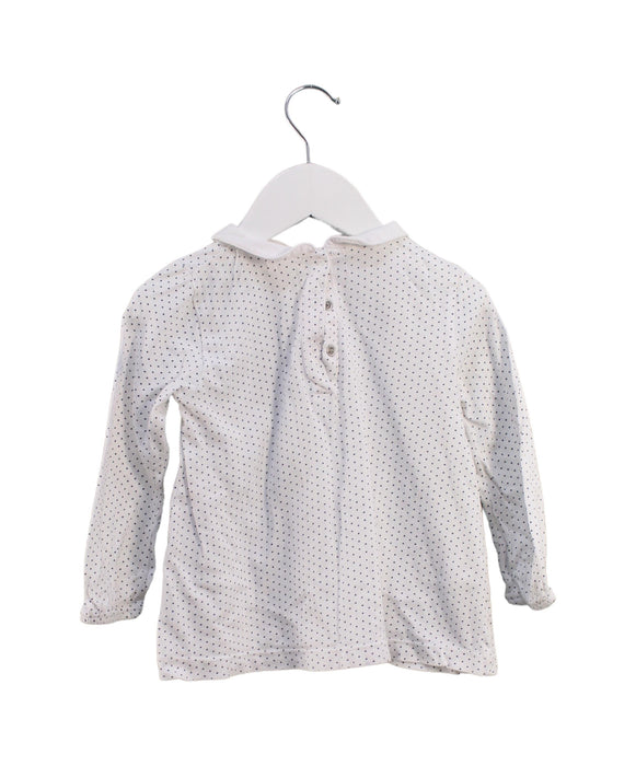 A White Long Sleeve Tops from Bout'Chou in size 3T for girl. (Back View)