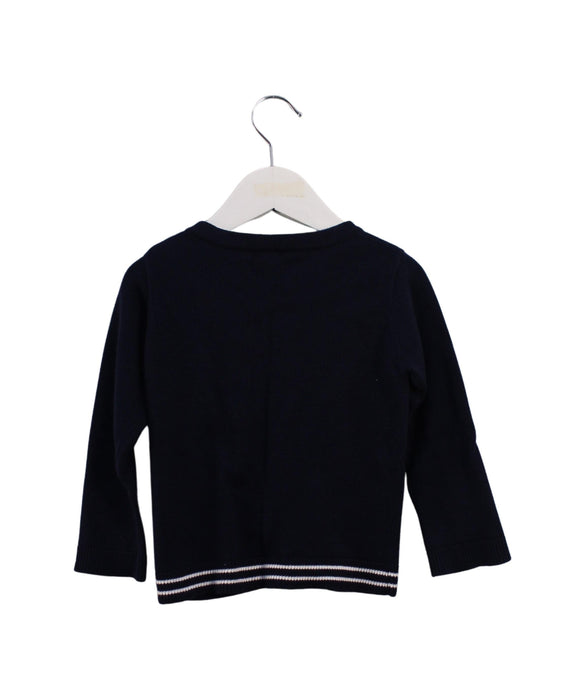 A Navy Cardigans from Jacadi in size 18-24M for girl. (Back View)
