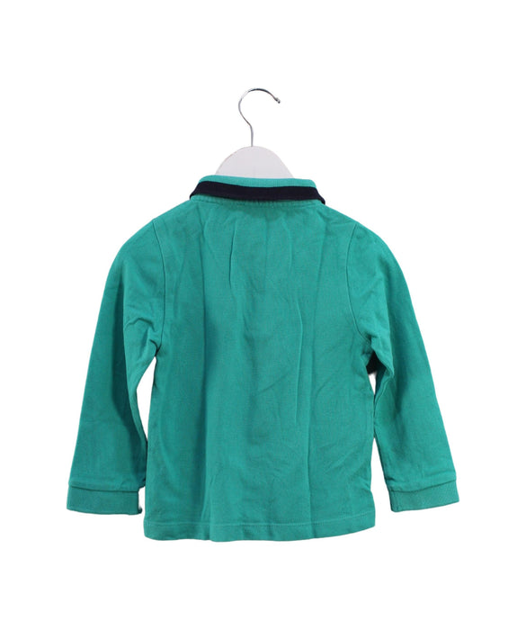 A Green Long Sleeve Polos from Jacadi in size 3T for boy. (Back View)