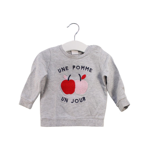 A Grey Crewneck Sweatshirts from Seed in size 6-12M for girl. (Front View)