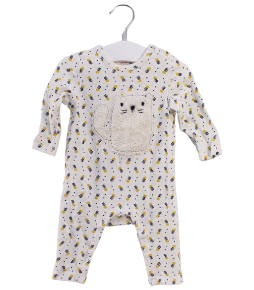 A White Long Sleeve Jumpsuits from Seed in size 0-3M for girl. (Front View)