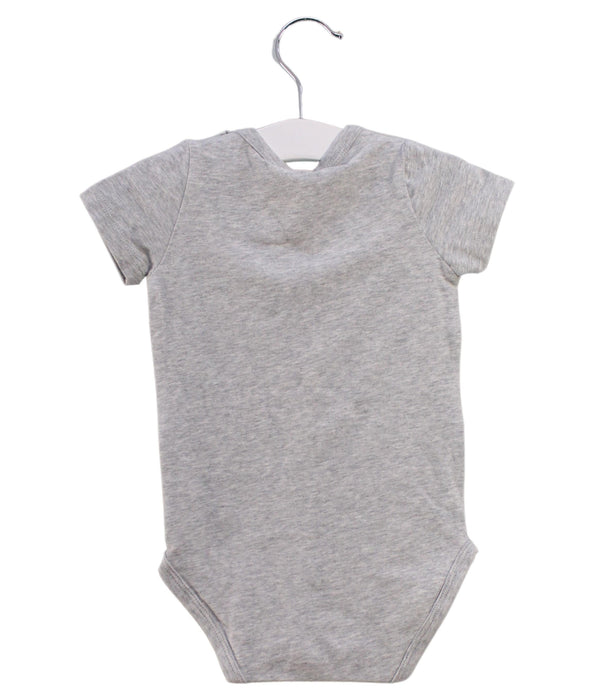A Grey Short Sleeve Bodysuits from Seed in size 3-6M for girl. (Back View)