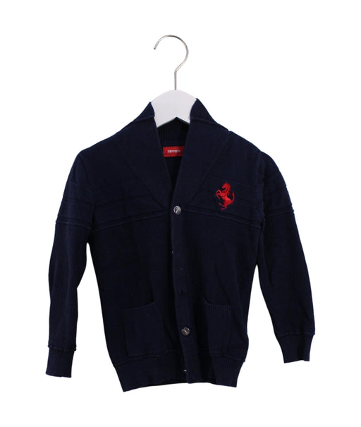 A Navy Cardigans from Ferrari in size 4T for boy. (Front View)