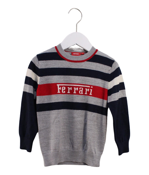 A Grey Knit Sweaters from Ferrari in size 4T for boy. (Front View)