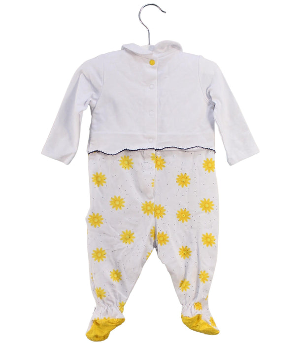 A White Onesies from Chicco in size 3-6M for girl. (Back View)