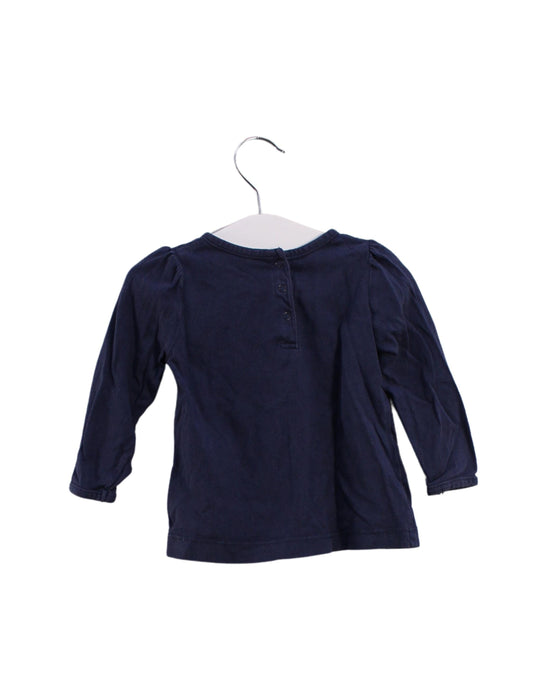 A Navy Long Sleeve Tops from Bout'Chou in size 3-6M for girl. (Back View)