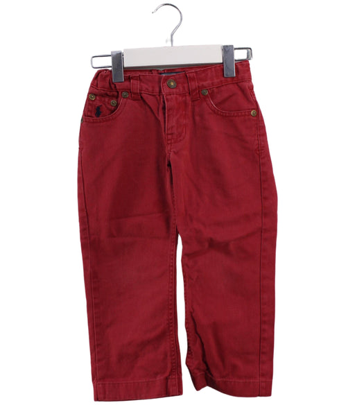 A Red Casual Pants from Polo Ralph Lauren in size 3T for boy. (Front View)