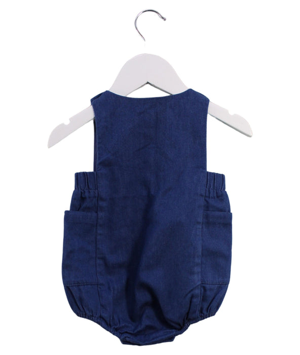 A Blue Sleeveless Bodysuits from Jacadi in size 3-6M for girl. (Back View)