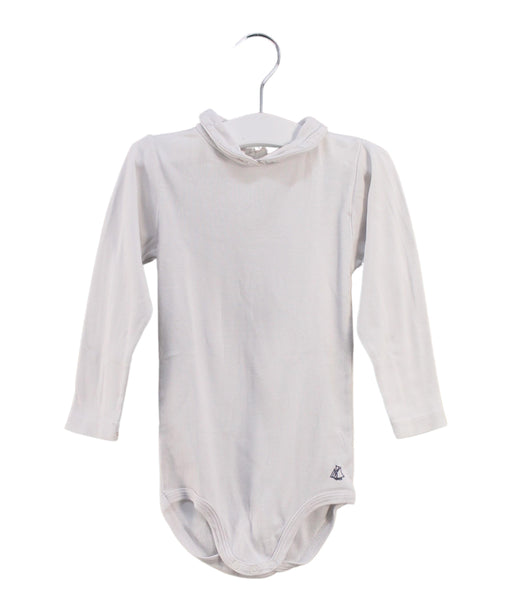 A White Long Sleeve Bodysuits from Petit Bateau in size 18-24M for girl. (Front View)