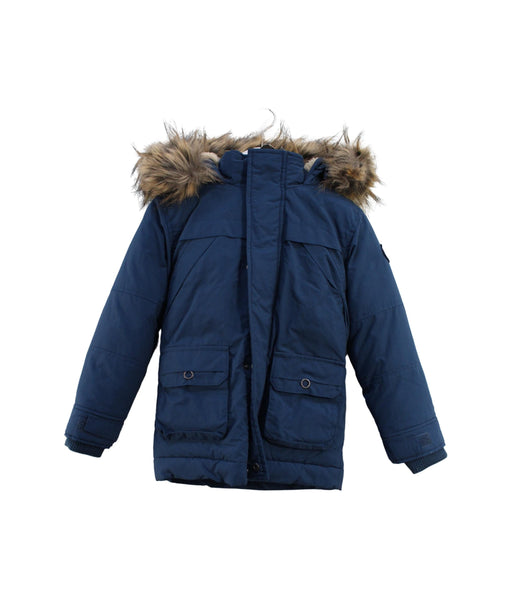 A Blue Puffer/Quilted Jackets from Appaman in size 6T for boy. (Front View)