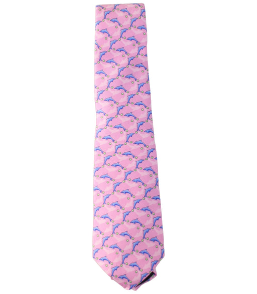 A Pink Ties from Brooks Brothers in size 7Y for boy. (Front View)