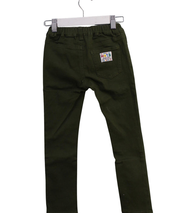 A Green Casual Pants from Miki House in size 4T for boy. (Back View)