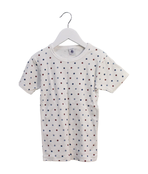 A White Short Sleeve T Shirts from Petit Bateau in size 8Y for boy. (Front View)