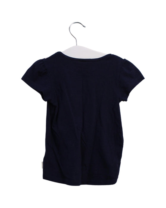 A Navy Short Sleeve T Shirts from Sprout in size 2T for girl. (Back View)