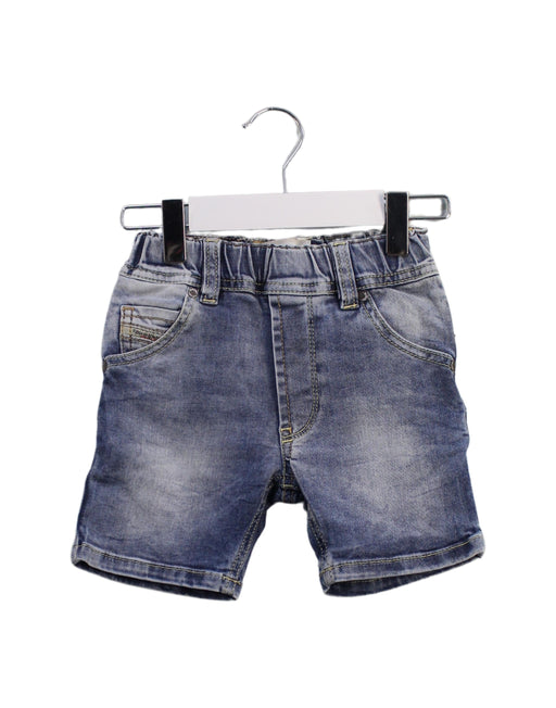 A Blue Shorts from Diesel in size 12-18M for boy. (Front View)
