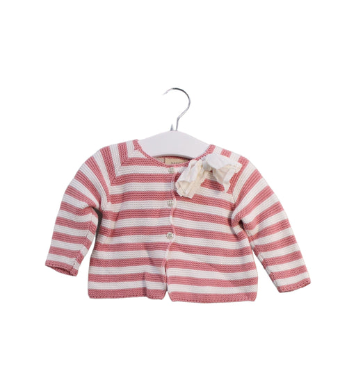 A Pink Cardigans from Nanos in size 6-12M for girl. (Front View)
