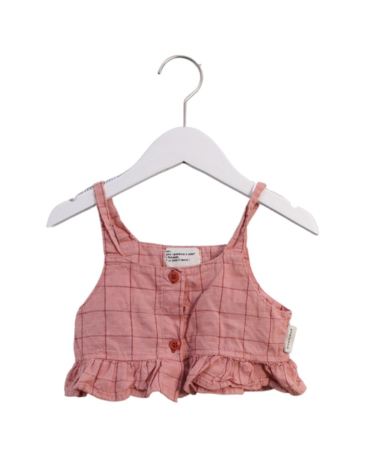 A Pink Sleeveless Tops from Piupiuchick in size 4T for girl. (Front View)