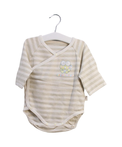 A Beige Long Sleeve Bodysuits from Primeval in size 3-6M for neutral. (Front View)