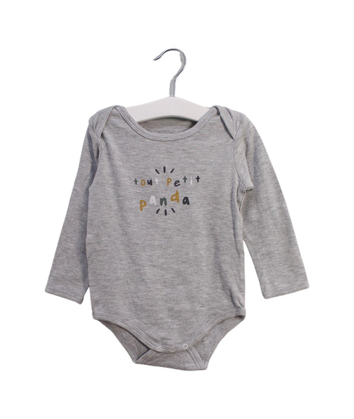 A Grey Long Sleeve Bodysuits from Vertbaudet in size 18-24M for boy. (Front View)