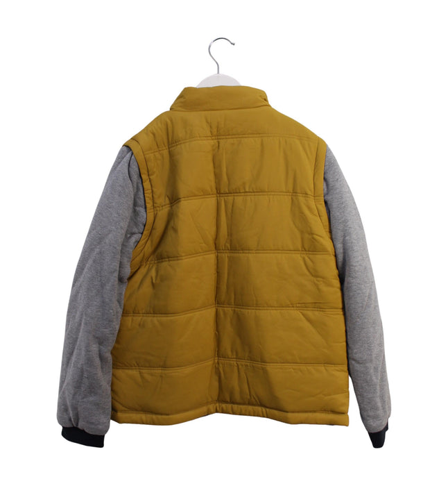 A Yellow Lightweight Jackets from Petit Bateau in size 12Y for boy. (Back View)
