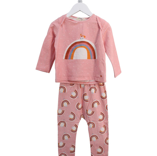 A Pink Pyjama Sets from The Bonnie Mob in size 18-24M for girl. (Front View)