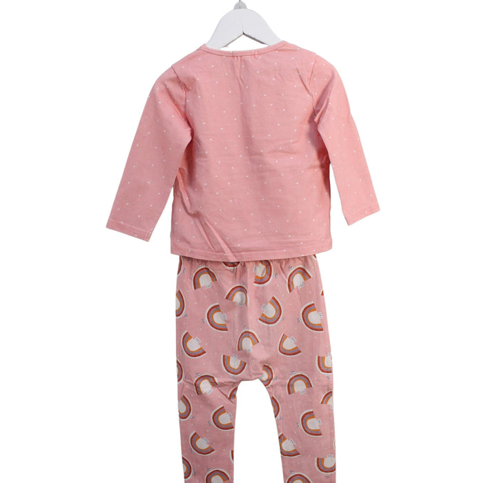 A Pink Pyjama Sets from The Bonnie Mob in size 18-24M for girl. (Back View)
