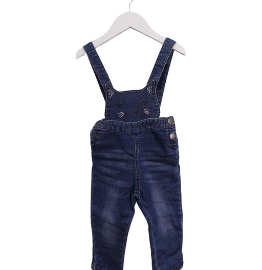 A Blue Long Overalls from Momonittu in size 12-18M for girl. (Front View)