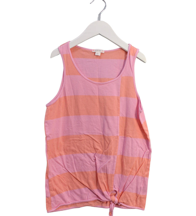 A Pink Sleeveless Tops from Crewcuts in size 12Y for girl. (Front View)