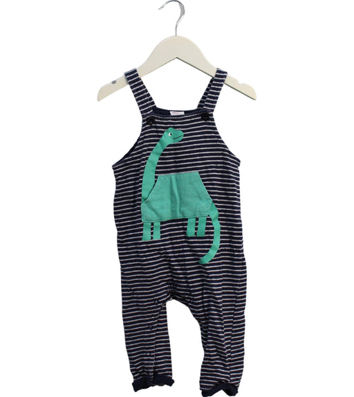 A Navy Long Overalls from Seed in size 12-18M for boy. (Front View)