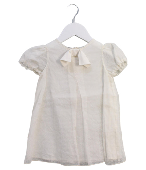 A Ivory Short Sleeve Dresses from Fendi in size 6-12M for girl. (Front View)