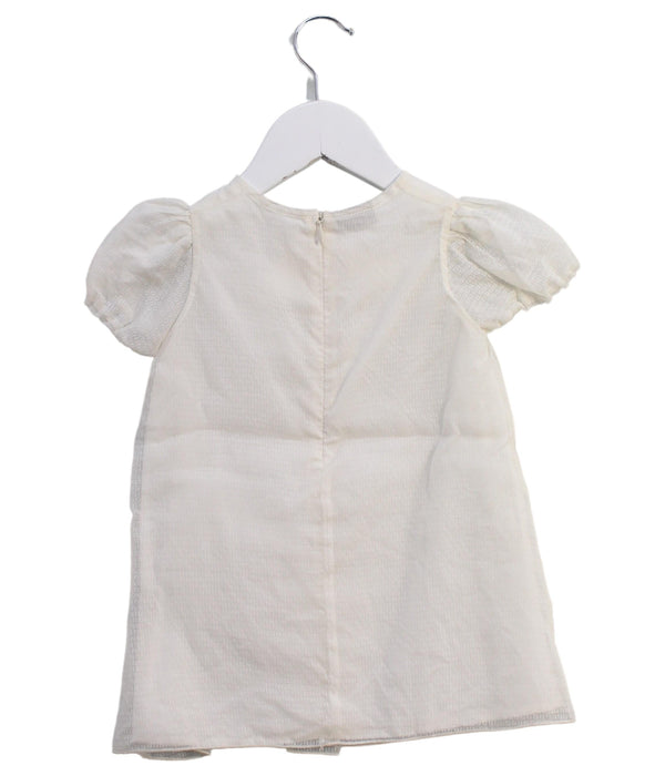 A Ivory Short Sleeve Dresses from Fendi in size 6-12M for girl. (Back View)